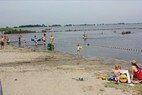 Balk luts en strand 